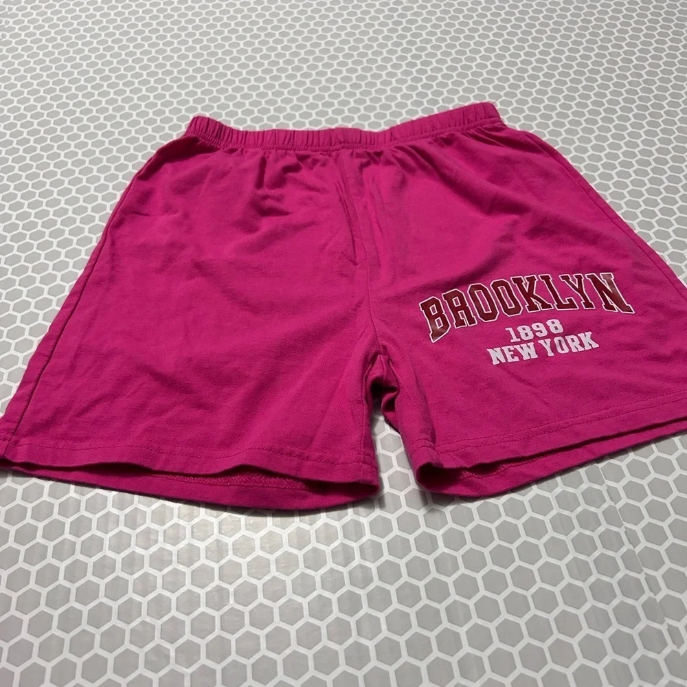 Pink Brooklyn 1898 New York T-Shirt and Shorts Set